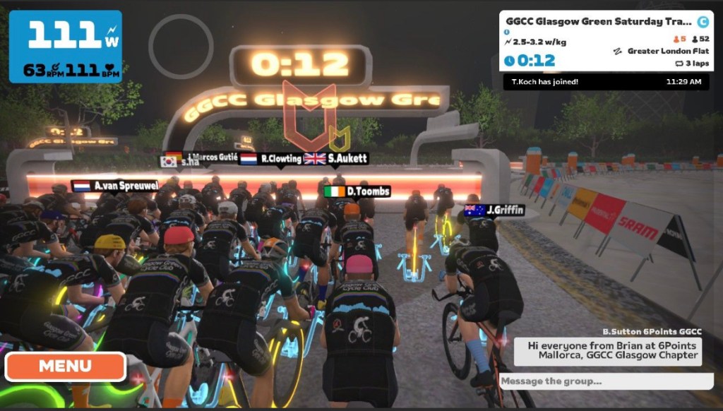 Zwift-GGCC Glasgow Green Saturday Training Ride 26/08